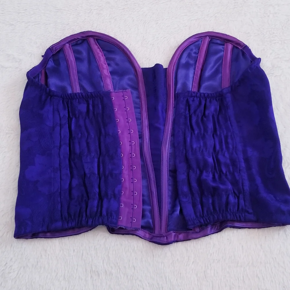 Victoria's Secret Vintage Floral Paisley Print Strapless Corset Bustier - Picture 8 of 12